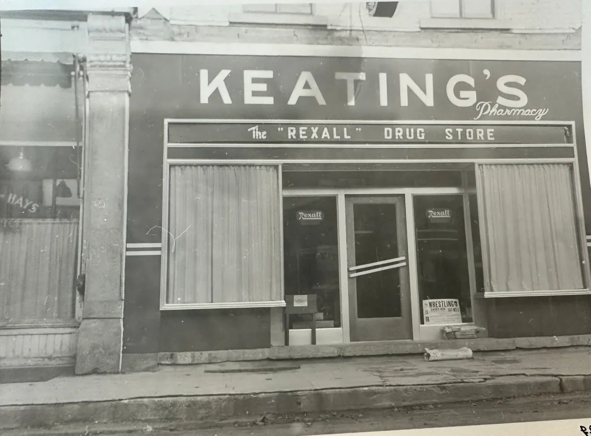 Keating's Pharmacy — The Rexall Drug Store, original storefront